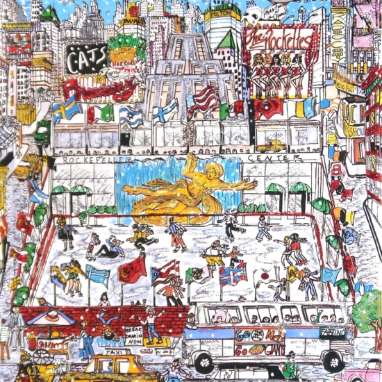 チャールズ・ファジーノの絵画作品　タイトルは、ロックフェラーセンター